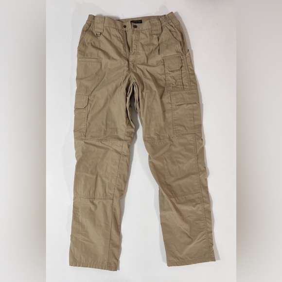 5.11 Tactical Men’s TacLite Flannel Lined Pants Khaki Tan Size 32x32 - Picture 1 of 6